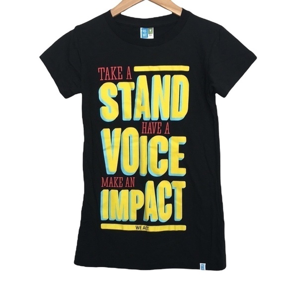 Nwt Me to We Take a stand have a voice make an impact graphic t shirt Small - Picture 1 of 11